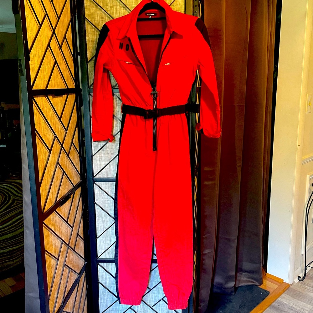 XSmall Fashion Nova Aviator Red Jumpsuit